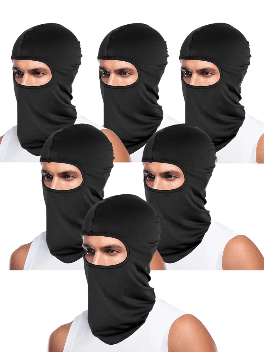 1/3/4/6Pcs Full Face Cover Ski Mask Balaclava Unisex Hood Cap Neck Gaiter UV Protector For Outdoor Sports Snowboard Travel - Multicolor - View 1