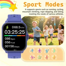 Smartwatch For Kids-Features Music Playback, A Pedometer, A Calculator, Activity Tracking, A Colorful Design, An Alarm Clock, And A Flashlight. It Makes An Ideal Gift For Children And Pre-Teens. - View 5
