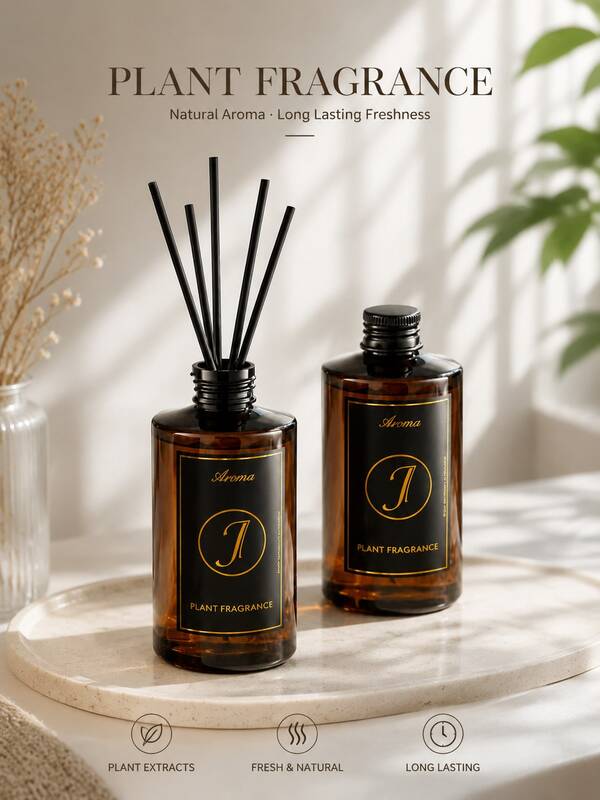 Reed Diffuser Set, Home Fragrance Essential Oil Bottle With Diffuser Sticks, Long-Lasting Indoor Air Freshener, Suitable For Living Room, Bedroom, Office, Air Freshening And Relaxing Decor, Christmas, Valentine's Day, Mother's Day Gift For Women, Home Decor Enthusiasts