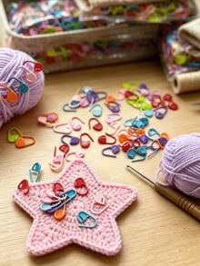 [1000pcs]Mixed Color Comma Stitch Markers, Reusable, Suitable For Crochet, Knitting To Mark Stitches, Rows And Increases/Decreases, Handmade Knitting Accessories - Pin Marker - View 3