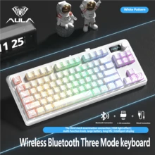 AULA Wireless Tri-Mode Keyboard, Side-Engraved Non-Fading RGB Mechanical Gaming Keyboard, Office And Gaming Esports Keyboard/Mouse Set, Wireless Bluetooth Wired Keyboard/Mouse - View 12
