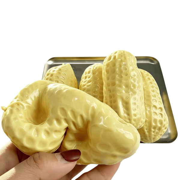 Tachimi 1pc Peanut Stress Ball, Crunchy Squeeze Ball, Soft Mochi Toy, Soft Peanut/Crunchy Squeeze Peanut/Kids Squeeze Peanut, Butter-Like Soft Touch, Stress Relief, Sensory Toy, ASMR Sensory Anti-Stress Toy, Children's Birthday Gift, Holiday Gift, Perfect Gift