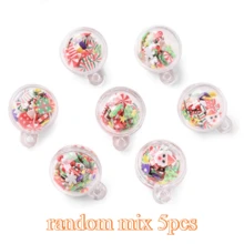 2cm 5/10PCS Mini Clear Acrylic Balls Pendant Filled With Christmas Themed Polymer Clay Slice,For DIY Keychains,Phone Case & Holiday Handmade Jewelry - Pendant - View 8