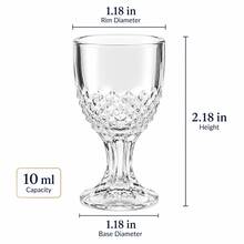 6个/套小型烈酒杯，只需手洗，可重复使用，隔热，无铅玻璃，防漏，圆形，适合家庭使用 - 非常适合圣诞节、万圣节、复活节和感恩节。这款10毫升雪花杯小巧精致，宛如口袋大小的艺术品。万圣节礼物 - 10ml飛雪杯[6隻] - 查看 2