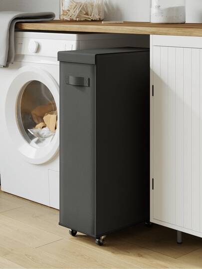 Cesta de ropa plegable con tapa, juego de cesto para ropa sucia - Capacidad de 45L, diseño delgado y plegable - Tela de poliéster de estilo casual - Adecuado para varios tipos de habitaciones - Regalo perfecto para familias, estudiantes universitarios
