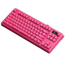 AULA S3187 Wireless Bluetooth Mechanical Keyboard, 84 Keys Layout, Customizable 3 Modes RGB Backlight With Knob, Ergonomic Design For Office & Gaming, 1800mAh Battery - View 2