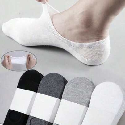 20/10/5/1 Pairs Men's Invisible Socks - Casual Thin Boat Socks, Men's Socks, Women's Socks, Black Socks, White Socks, Flat Comfortable, Suitable For Daily Wear, Vacation, Outdoor Activities And Business Occasions - Office Casual Wear Shoes, Suitable For Summer, Short Socks, Men's Short Socks, Gift For Men, Father's Day Gift, Men's Gift