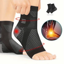 2pcs/Set High Quality Ankle Support Sleeves, Arch And Ankle Support Compression Socks, Open Toe Design, Suitable For Daily Wear And Outdoor Activities, Elastic Foot Brace, Sports Ankle Support - Multicolor - View 2