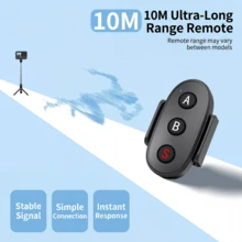 BT 5.3 Wireless Remote Control, Compatible With DJI Action 4/5 Pro/6, Compatible With Insta360 X3/X4/X5 Rechargeable Action Camera Controller, Remote Distance Up To 10 Meters - Multicolor - View 3