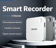 Philips VTR6500 Voice Recorder HD Recording Digital Noise Reduction AI Summary Magnetic Recording To Text - View 1