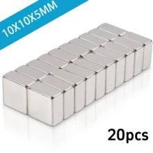 20pcs Neodymium Bar Magnets, 20X10X5mm, 10*10*5mm, N35 Rare Earth Neodymium Magnets , Suitable For Office, Fridge, Kitchen - 20pcs - View 8