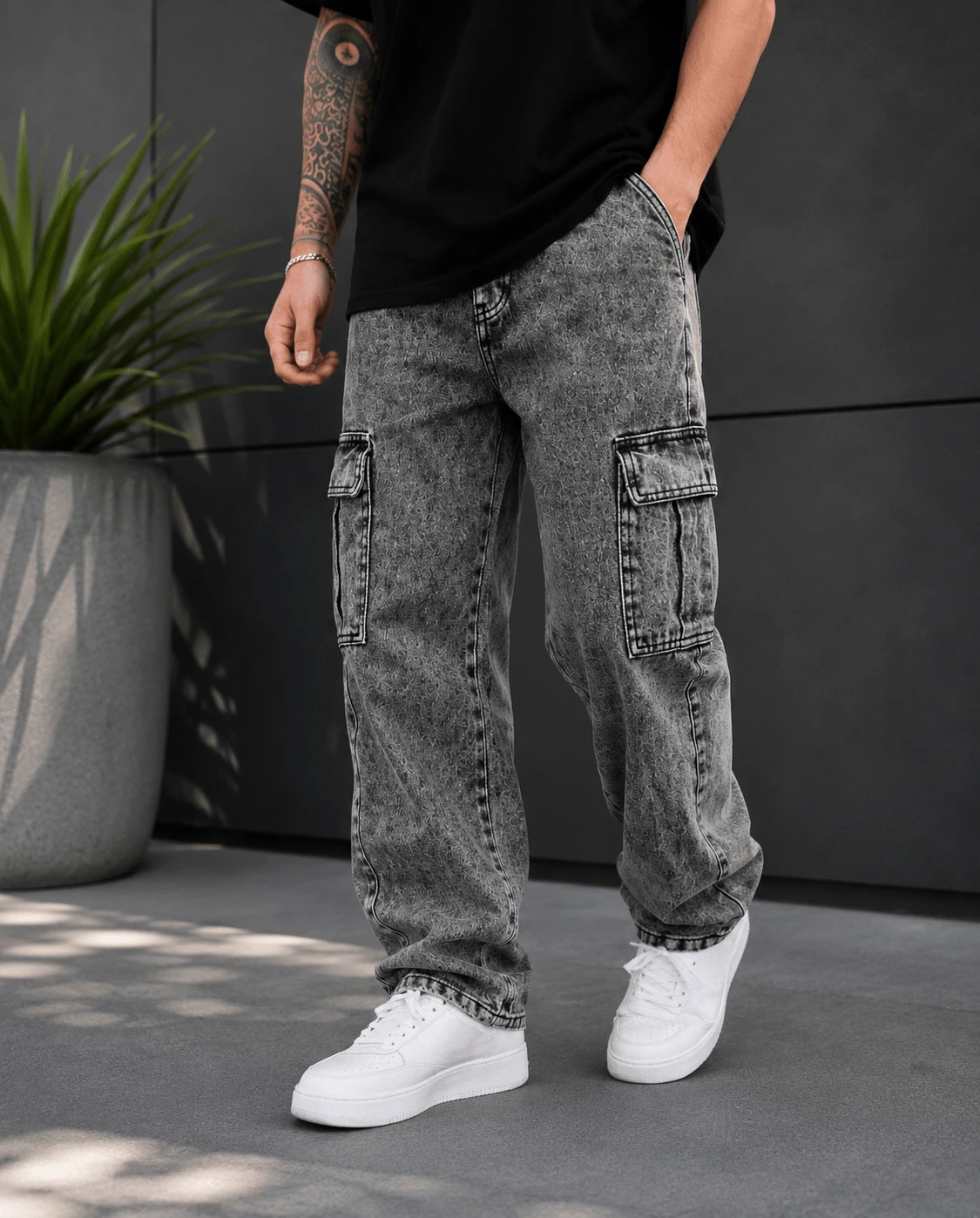 Calça cargo Oversized masculina com e leve comprida solta casual cordão cintura streetwear skate unissex conforto Longa confortável