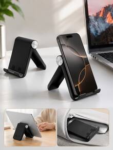 2/1pc Foldable Portable Phone Stand, Adjustable Desktop Phone & Tablet Universal Holder, Lightweight Pocket-Sized, Non-Slip Stable, Suitable For Office, Home, Travel, Study Desk, Back To School New Year Gift - Multicolor - View 3