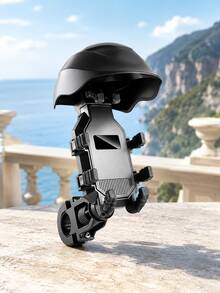 Motorcycle Phone Holder With Claw Clip And Helmet Visor, Bicycle Phone Mount For Electric Scooter, Electric Bike, Bicycle, Motorcycle, Anti-Shake Anti-Vibration 360° Rotating Secure Lock, Handlebar And Rearview Mirror Installation, Fits 4.7-7 Inch Phones, Delivery Riding Navigation - A - View 12