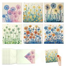 6pcs Diamond Painting Kit Greeting Cards, Flower, Starfish, Mushroom House, Dandelion Patterns, Paper Material With Special Shaped Crystals, Unique Design, Expressing Hard-To-Say Love, Thanksgiving Gift - 6Pcs - View 17