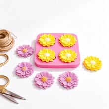 Cetakan Silikon Buatan Tangan Berbentuk Bunga Matahari, Cocok untuk Sabun Buatan Tangan DIY, Kerajinan Plaster Aromaterapi Beraroma Daisy - Beraneka warna - View 5