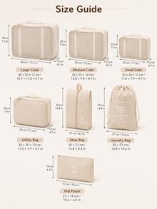 6/7/8/9/10/11pcs Portable Travel Storage Bag Set, Organizing And Storage, College Dorm Essentials, Packing Cubes, For Luggage, Lightweight Durable Fashion - View 10