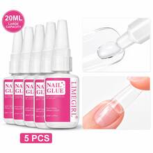 LIMEGIRL 10/5/3/2/1件 20ML 超強力美甲膠，適用於穿戴式假指甲、美甲片、壓克力指甲，無需UV燈，附刷頭，持久，適合初學者DIY居家美甲假指甲 - MJ159-8 - 查看 12