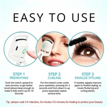SOKANY ABS Heated Electric Eyelash Curler With Silicone Head, Anti‑Scald, Smart Auto‑Off, 10s Fast Heating, 2 Temperature Modes, USB Rechargeable, Long‑Lasting Battery, Travel‑Friendly, Portable Tool For Natural Curly Eyelashes - Multicolor - View 10