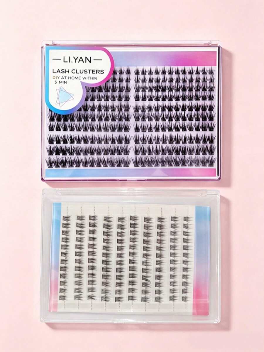 120pcs False Eyelash Clusters, DIY Eyelash Extension Kit, Natural C-Curl Lashes, DIY Eyelash Extension Kit, Suitable For Single Lash Extension. - L - View 1