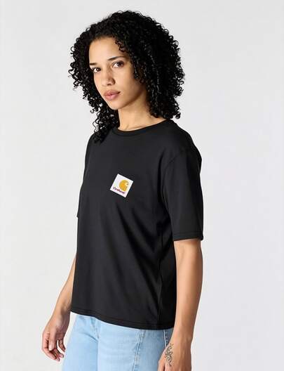 Carhartt Women's Loose Fit Lightweight Short-Sleeve Crewneck T-Shirt Tencel Fiber Series Loose Fit Short-Sleeve