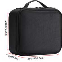 Large Capacity Makeup Bag With Adjustable Compartments, Portable Cosmetic Storage Travel Bag With Brush Slots, Waterproof Beauty Organizer Bag For Women - Multicolor - View 8