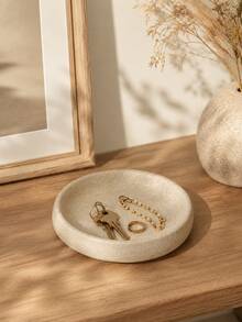 Spotted Jewelry Tray, Minimalist Jewelry Dish, Suitable For Rings, Earrings, Necklaces And Lipsticks, Round Storage Bowl, Suitable For Vanity, Dresser, Bedside Table, Bathroom Countertop, Entryway Table, Modern Cream Color Home Decor Gift - View 7