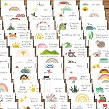 60pcs Inspirational Quote Cards - Uplifting Thank You Notes With Positive Affirmations & Mindfulness Messages, Encouragement Mini Memo Cards For Women & Men, Lunch Box Cards - Multicolor - View 3