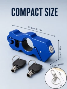 Heavy Duty Alloy Anti-Theft Handlebar Lock Set, Includes 2 Keys, Motorcycle Lock With Combination Lock, Anti-Theft Aluminum Alloy Throttle Lock, Suitable For Motorcycles, ATVs, Scooters And Dirt Bikes, Easy To Install And Remove - Multicolor - View 11