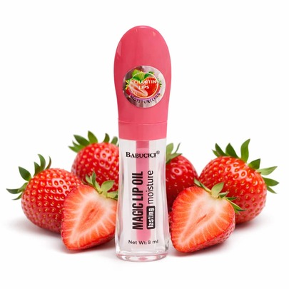 HEBLEEE Lip Oil Soft Hydrating Strawberry Pink 8ml