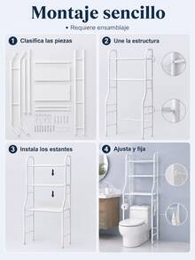 Over-The-Toilet Storage - White - View 9