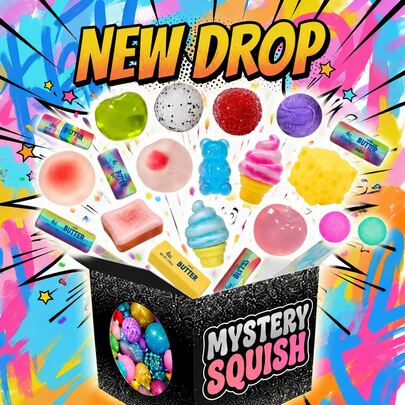 100+ Squishy Box Mystery Fun Set Pack, Blind Malt Sugar Creative Slow Return Squishies, Relief Hand Relax Desk Decor Party Favor Gifts For Adult