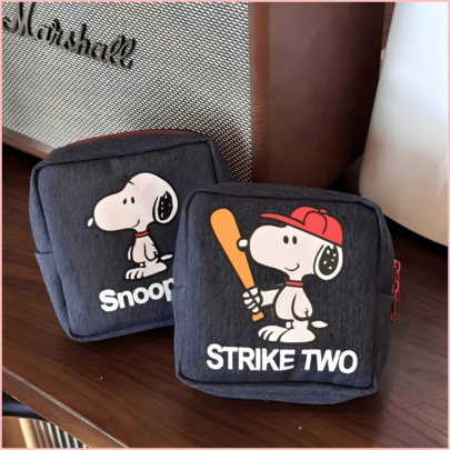 1 Piece Of Snoopy Storage Bag, Perfect For Storing Cosmetics, Stationery, Travel, Back-To-School, Birthdays, And As A Perfect Gift.