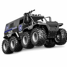 TEMI 8-Wheel Drive Police Armored Vehicle Toy, Suitable For Children 3 Years And Above, Inertia Off-Road SWAT Car Model, Friction Powered Truck, Ideal Gift For Birthday And Christmas - Black - View 9