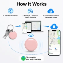 RSH 4-Pack AirTags Key Finder, Smart Tags Compatible With Find My APP (Only Compatible With IOS, Not For Android), Mini Smart Tags To Prevent Loss Of Keys, Backpacks, Luggage (Not For Android) - Color - View 6