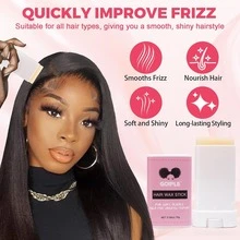 Goiple Hair Wax Stick Set For Flyaways Slick Back, Moisturizing Hair Wax Stick, Long-Lasting Shaping, Non-Greasy, Smooth Frizzy And Fine Hair, Styling Brush, Create Smooth Hairstyle, For Buns, Ponytails Hairs & Edge Control - Multicolor - View 6