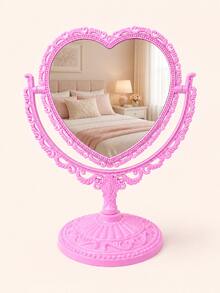 1pc Vintage Double-Sided Makeup Mirror Suitable For Daily Use - White - View 15