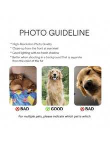 1件客製化地毯，個性化寵物肖像地毯，仿羊絨材質，手工客製化狗狗肖像地毯，寵物紀念禮物，紀念地毯，獨特動物地毯，個性化寵物睡墊，寵物愛好者禮物，週年紀念，特殊場合 - 彩色 - 查看 6