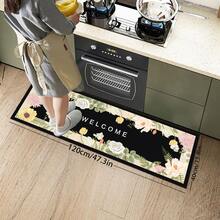 1pc Floral Pattern Kitchen Mat Room Decor Carpet, All Season Comfortable Foot Mat, Absorbent Non-Slip Quick Dry, Suitable For Kitchen, Dining Room, Entrance, Bathroom, Laundry Room, Hallway And More - Multicolor - View 14