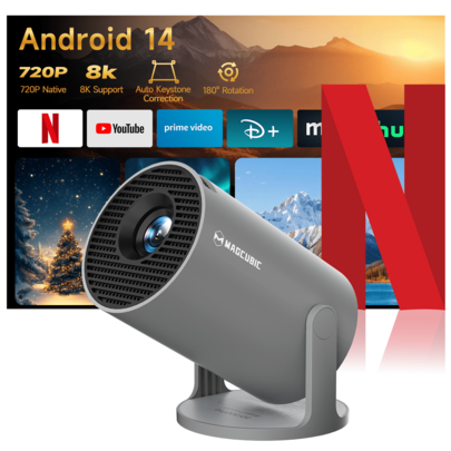 Proiettore Magcubic 4K Android 11 HY300 Pro Dual Wifi6 260ANSI Allwinner H713 BT5.0 1280*720P Proiettore portatile per esterni per cinema