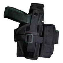 Universal Tactical Leg Holster With Magazine Pouch - Black - View 1