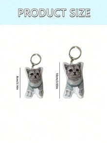1 buah Gantungan Kunci Foto Personalisasi, Gantungan Kunci Wajah Hewan Peliharaan yang Dapat Disesuaikan, Suvenir, Hadiah untuk Pecinta Anjing dan Kucing, Hadiah Ulang Tahun, Dekorasi Rumah - MultiWarna - View 8