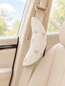 Cute Bear Pattern Seat Belt Pillow, Car Seat Belt Shoulder Pad, Soft Shoulder Cushion Neck Support Pillow, Universal Seat Belt Shoulder Pad, Seat Belt Protector, Heart Rabbit Pattern Car Interior Accessory, Suitable For Driving, Road Trips, Travel - A - View 15