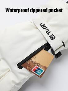 Vilico Women's Winter Outdoor Ski Gloves, Thick Fleece Lining, -20°C Cold Resistant, Five-Finger Design, Touchscreen Responsive, Zipper Pocket On Back For Storing Ski Gear And Other Items, Suitable For Motorcycle Riding, Skiing And Winter Outdoor Activities - Multicolor - View 2