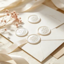 2/3/4/5/6pcs Customized Initial Wedding Wax Seal Stamp Set, Personalized Wax Seal Stamp Kit, Invitation Seal, Customizable Any Logo Or Initial Wax Seal Stamp Set, Multiple Sizes Available, Personalized Any Logo Wax Seal Set - Multicolor - View 4