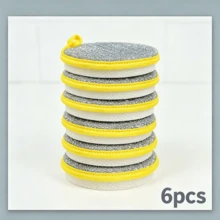 24/12/6/Pcs Kitchen Cleaning Sponges And Scrubbing Brushes - Durable Washable Yellow Polyester Dishcloth With Textured Surface, Suitable For Sinks, Stoves, Cookware, Etc., Multi-Functional Cleaning Tools For Bedroom, Kitchen - Multicolor - View 13
