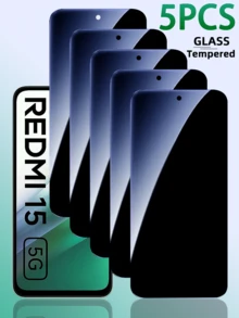 4pcs Privacy Screen Protector Compatible With Xiaomi And Phones, Dual-Layer Anti-Shatter Anti-Peeping Tempered Glass Film, [Anti-Impact - Privacy Protection] - Black - View 151