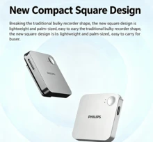 Philips VTR6500 Voice Recorder HD Recording Digital Noise Reduction AI Summary Magnetic Recording To Text - View 2