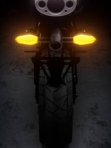 XF.Meraki 2pcs Lampu Proyeksi Sein LED Sepeda Motor, Perlengkapan Sepeda Motor, Mode DRL RGB Mengalir, Lampu Sein Sepeda Motor, Lampu Indikator Belakang dengan Proyeksi Panah Tanah, Lampu Sinyal Sepeda Motor, Aksesoris Sepeda Motor - Pola berlian - View 11