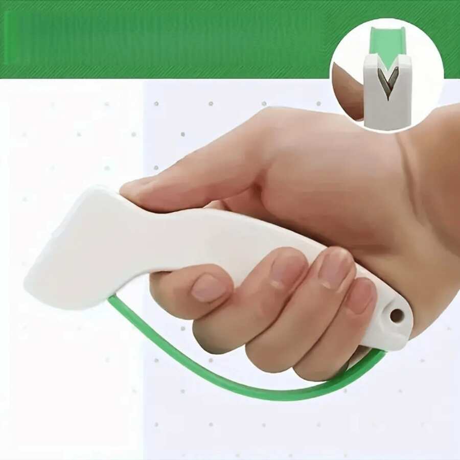 1pc Manual Knife Sharpener, Portable Sharpening Tool For Kitchen Knives, Pocket Knives And Outdoor Blades - Multicolor - View 1